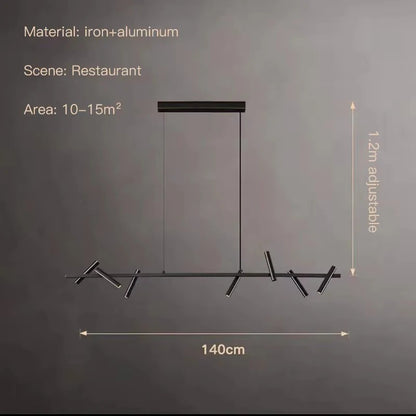 Nordic ring Chandelier balck Metal adjustable spot lamp living room Dining Room Kitchen Indoor Lighting led round Pendant light