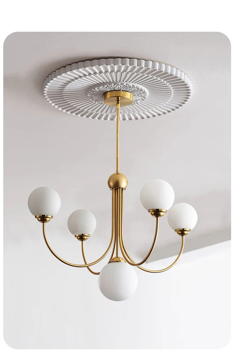 Nordic glass Pendant lamp French Gold chandelier