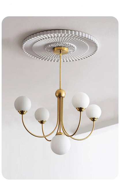 Nordic glass Pendant lamp French Gold chandelier
