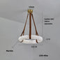 Hot selling high-end living room main light, round all copper leather pendant light, Spanish marble pendant light