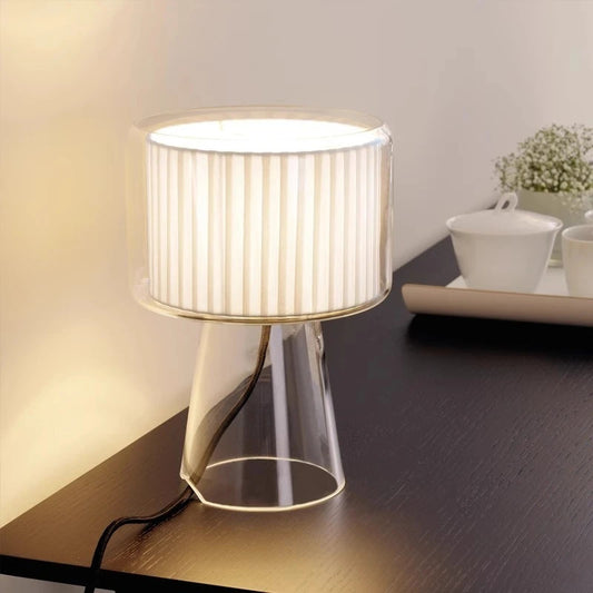 Mercer Glass Led Table Lamp, Postmodern Designer Glass Bedside Table Light, Nordic Bedroom Table Lights For Living Room Sofa