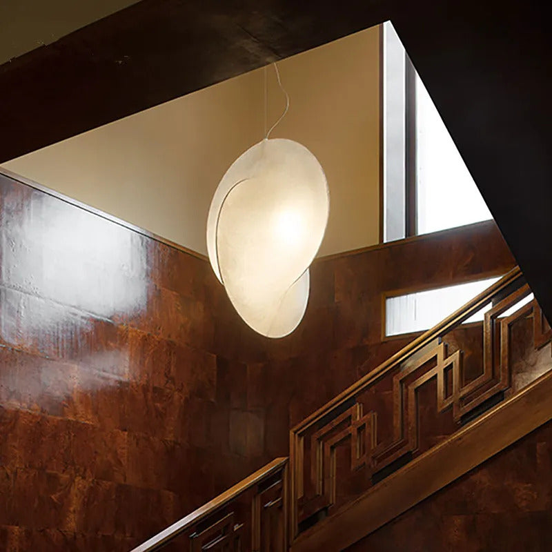 Overlap Suspension Lamp Nordic lamp minimalist creative silk white pendant light