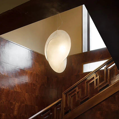 Overlap Suspension Lamp Nordic lamp minimalist creative silk white pendant light