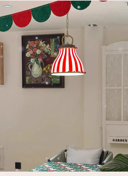 American Circus Style Chandeliers Glass Lampshade Led Pendant Lights