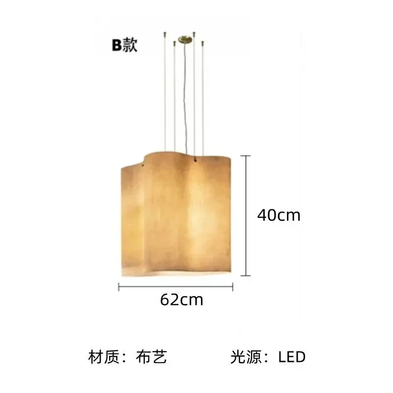 Nuvola Cloud Pendant Lamp Creative LED Fabric Hanging Chandelier