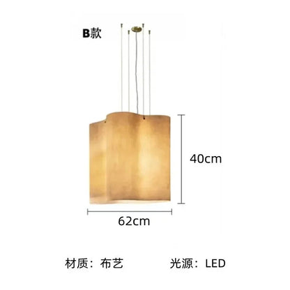 Nuvola Cloud Pendant Lamp Creative LED Fabric Hanging Chandelier