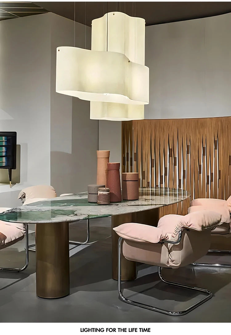 Nuvola Cloud Pendant Lamp Designer Hand-made Curved Fabric Lamp