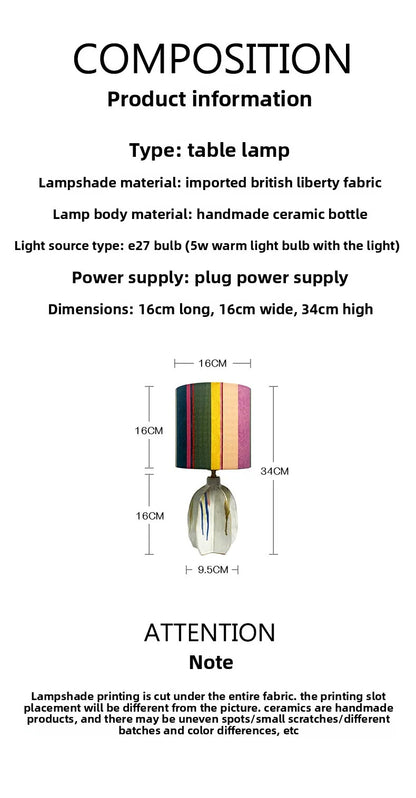 New Modern Color Blocking Art Carambola Ceramics LED Table Lamp Romantic Home Lighting Decoration Bedroom Study Desk Lights