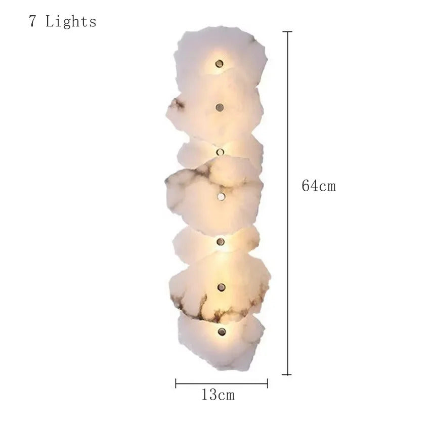 Natural Marble Luxury Wall Lamp Nordic Irregular stone Sconce light