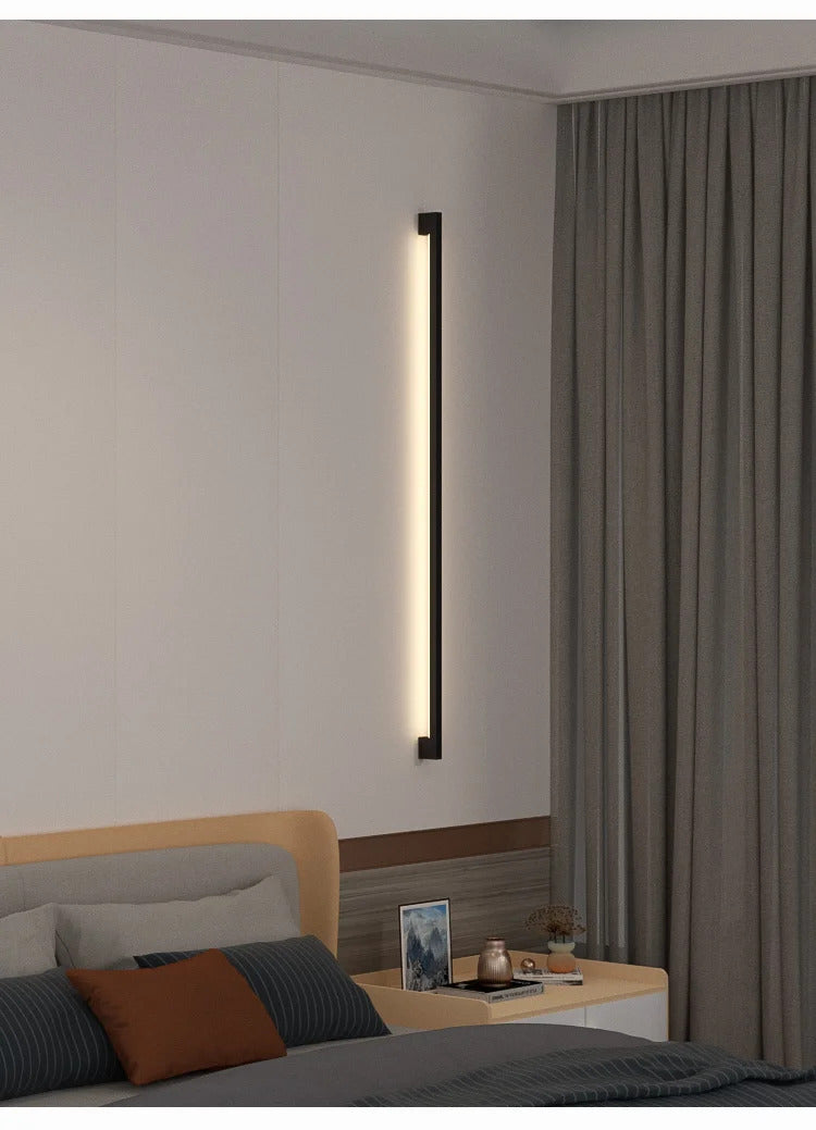 Modern Black Long Strip Wall Lamp Outdoor waterproof Corridor staircase wall light