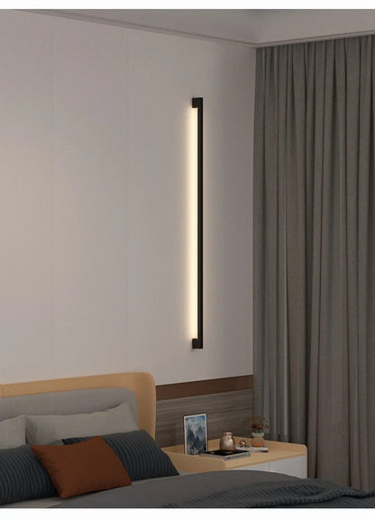 Modern Black Long Strip Wall Lamp Outdoor waterproof Corridor staircase wall light