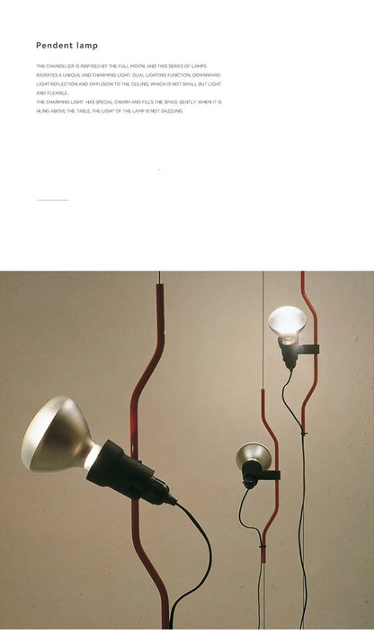 Italian Parentesi Pendant Lamp Modern Parlor Corner Lamp