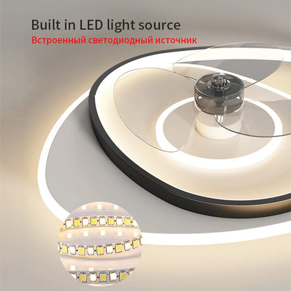 Electric Fan Light Modern LED Ceiling Lamp Living Room Light