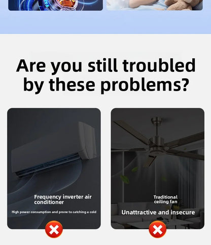 Light Luxury Bladeless Fan Light Modern Minimalist Creative Room Ceiling Light