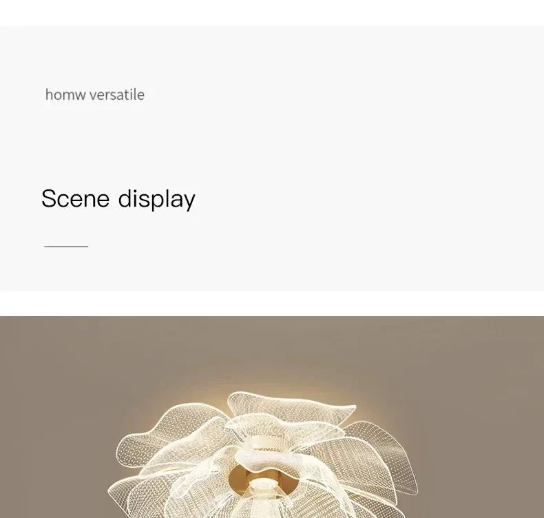 Flower Ceiling Light Bedroom Entrance Hallway Dining Room Lighting Fixture