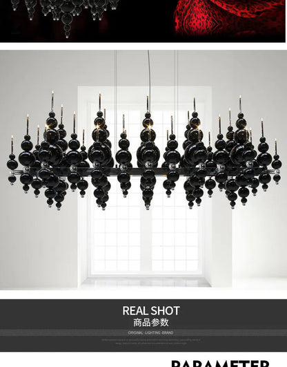 Luxury Living Room Black Chandelier Designer Tears From Moon Chandelier