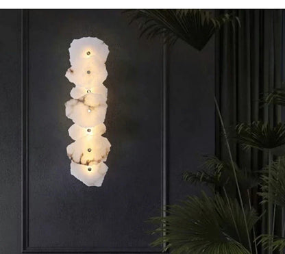 Natural Marble Luxury Wall Lamp Nordic Irregular stone Sconce light