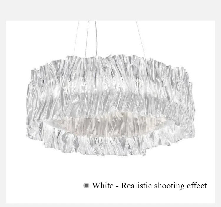 Accordéon Suspension pendant light LED pleated acrylic chandelier