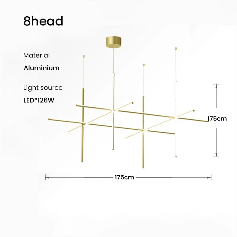 Coordinates Chandelier Modern LED Linear Ceiling Chandelier