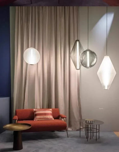 Nordic Minimalist Restaurant  LED Pendant Light Modern Designer Glass Pendant Light