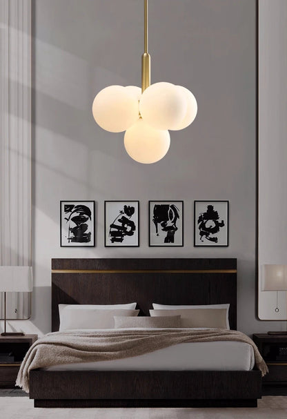 Nordic Luxury Glass Chandelier LED Pendant Lights Ceiling Suspension Hanging Lamp Fixture for Living Room Bedroom