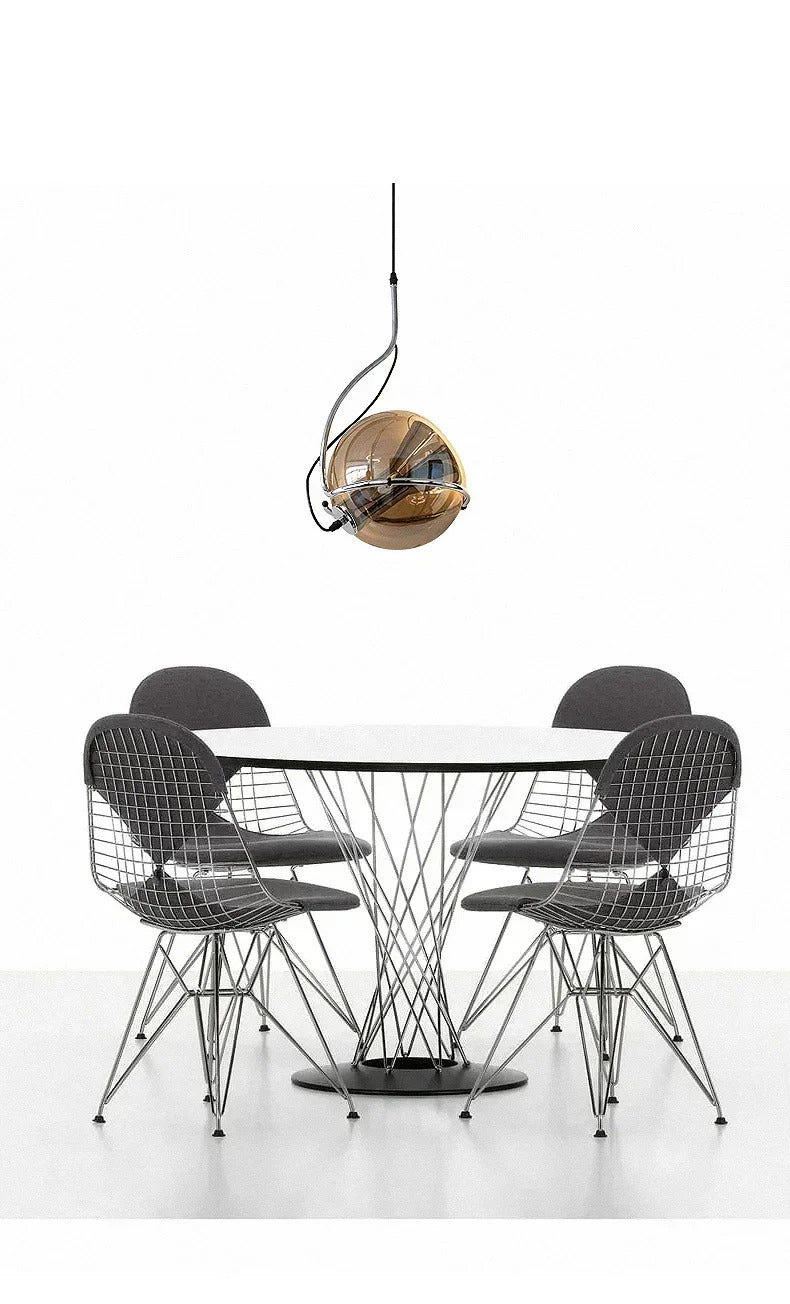 Nordic Glass Chandelier Danish Bauhaus Restaurant Bar LED Light