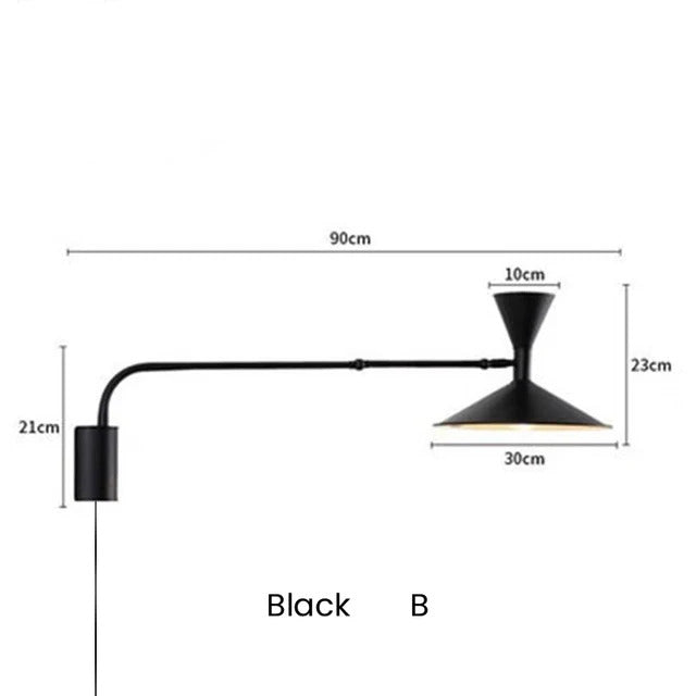 Modern Minimalist Wall Light LED Marseille Italian Designer Swing Arm Adjustable Wall lamp
