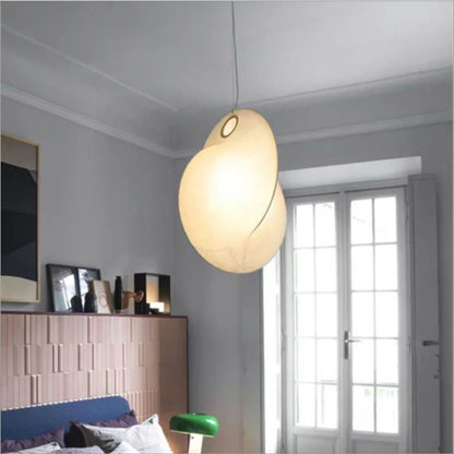 Overlap Suspension Lamp Nordic lamp minimalist creative silk white pendant light