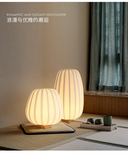 Nordic fabric table lamp, living room and study decorative table lamp, warm bedroom bedside decorative lamp