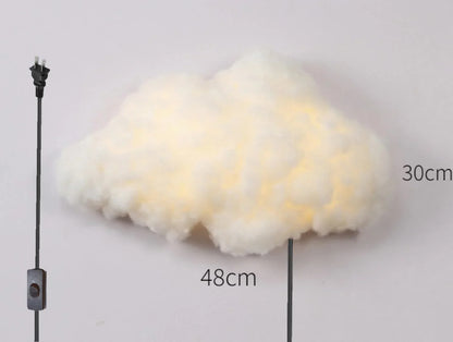 Novelty Cloud Wall Sconce Light Kids Children Bedroom Bedside Cartoon Cotton wall lamp