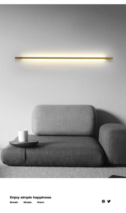 Modern Black Long Strip Wall Lamp Outdoor waterproof Corridor staircase wall light