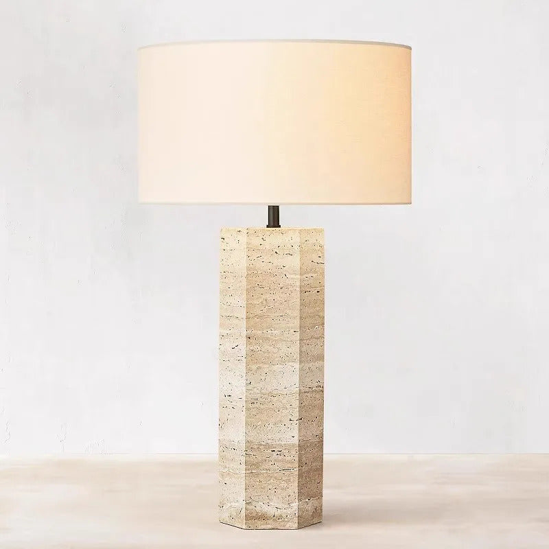Simple modern cave stone table lamp, retro living room, hotel lobby display lighting fixtures