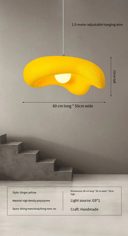 Nordic cream style restaurant chandelier simple bedroom living room dining table lamp wabi-sabi style Hanging lamp fixtures