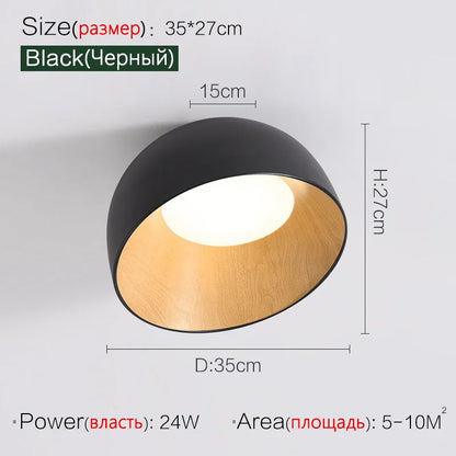 Nordic Wooden Ceiling Chandelier Modern Duo Ceiling Light