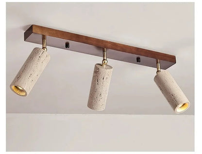 Yellow Travertine Ceiling Lamp for Bedroom Home Decor Lighting Fixtures