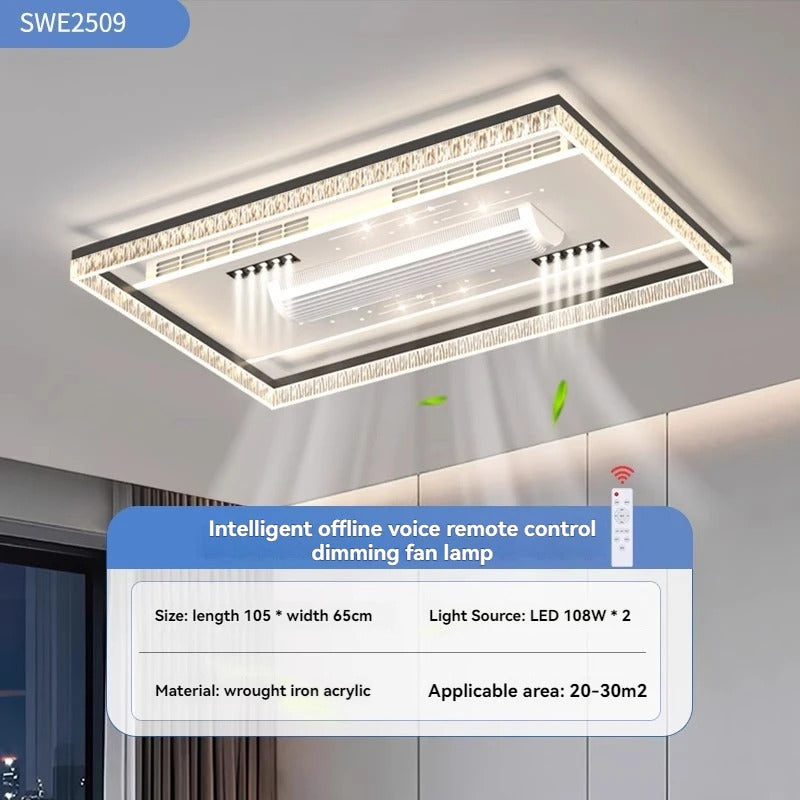 Ceiling Fan Light Invisible Bladeless Ceiling Lamp With Remote Control