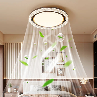 Light Luxury Bladeless Fan Light Modern Minimalist Creative Room Ceiling Light