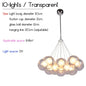 Nordic LED Bubble Lamp Chandelier Modern Clear Glass Ball Suspension Lamp