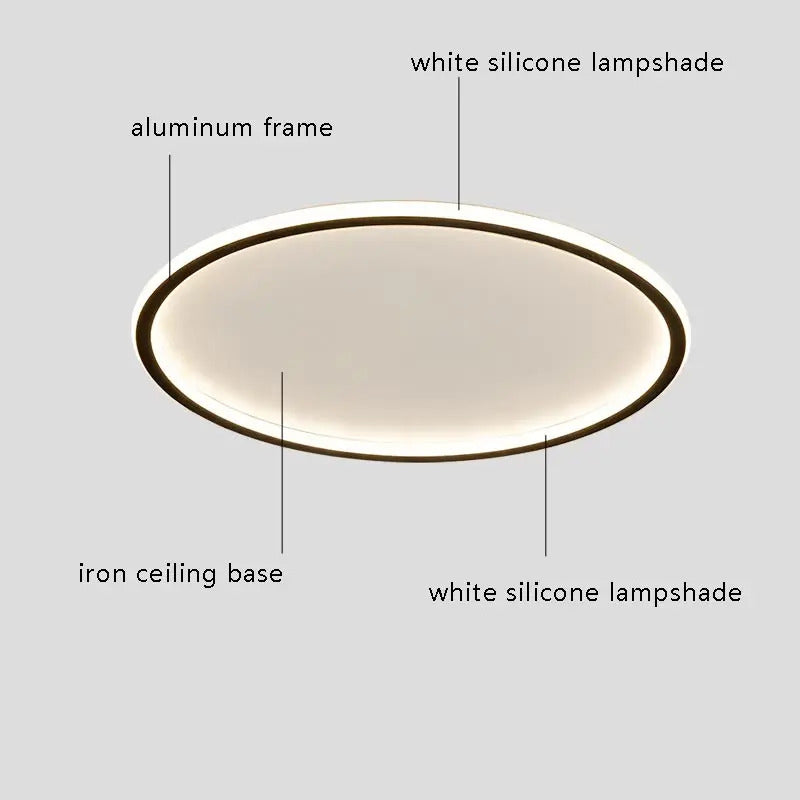 Modern with Remote Control Dimmable Flush Mount Bedroom Living Room Ceiling Light