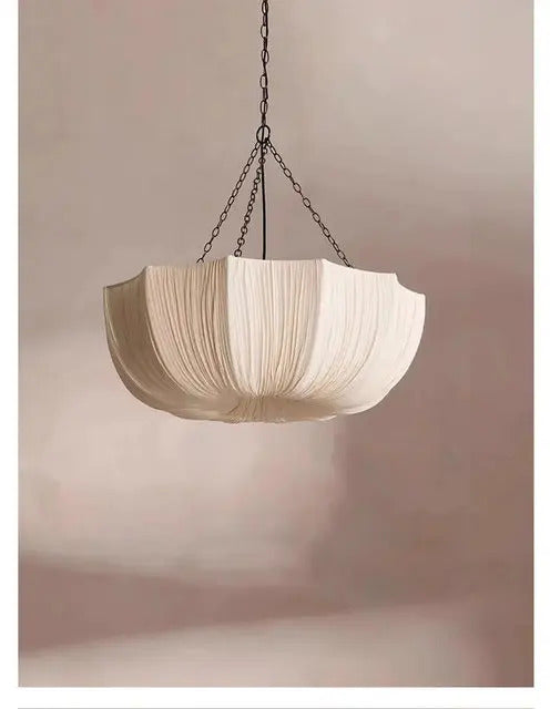 Retro Wabi Sabi Fabric Chandelier Japanese Fabric Pendant Lights