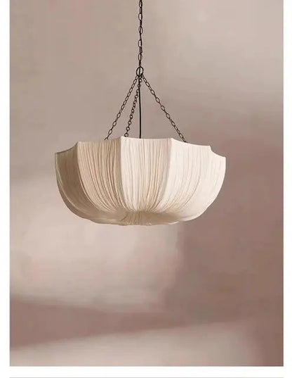 Retro Wabi Sabi Fabric Chandelier Japanese Fabric Pendant Lights
