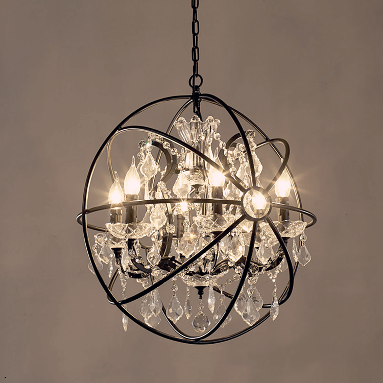 Rustic Orb Chandelier farmhouse kitchen Island light