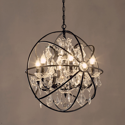 Rustic Orb Chandelier farmhouse kitchen Island light