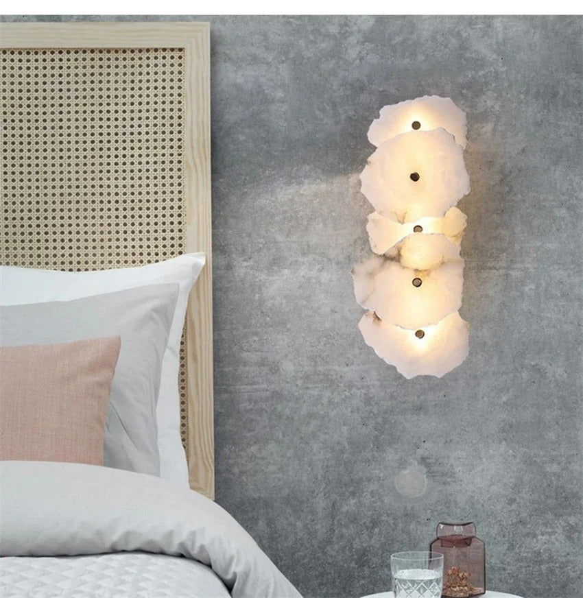 Natural Marble Luxury Wall Lamp Nordic Irregular stone Sconce light