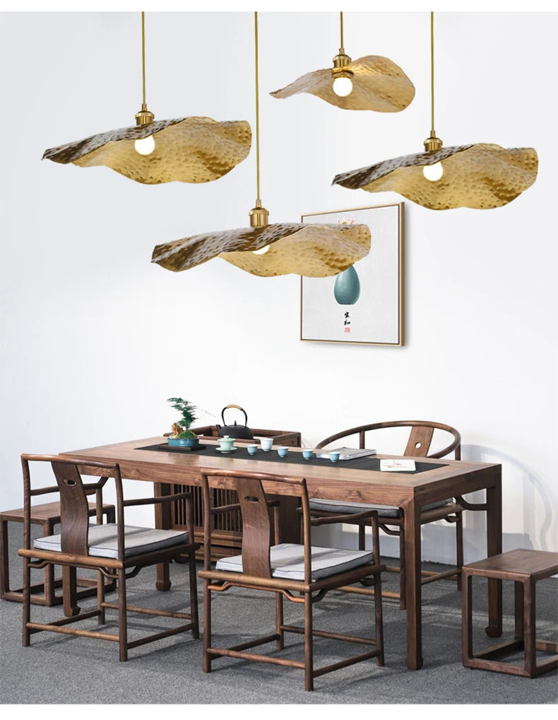 Hammered Brass Suspension Llight  retro pendant light