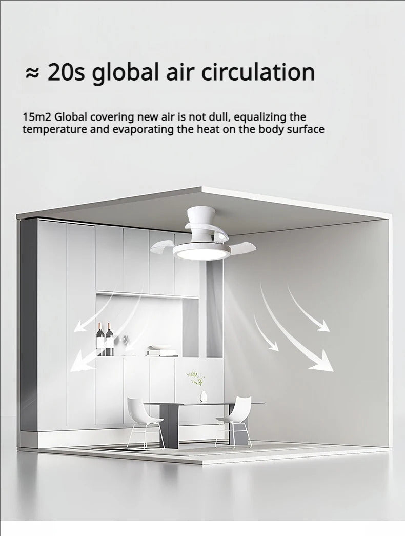 Children'S Room Invisible Fan Light Bedroom Quiet Ceiling Fan Light