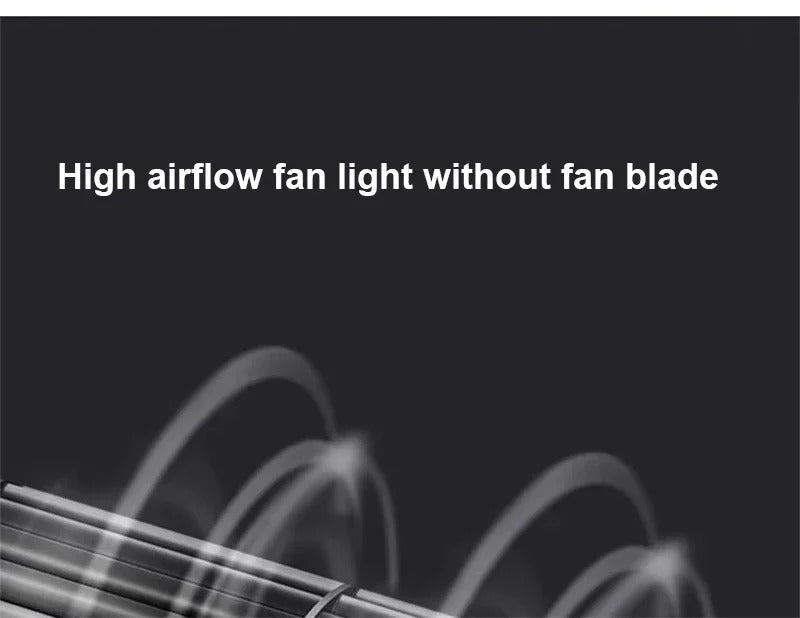 Invisible leafless LED ceiling fan light bedroom hotel remote control hanging lamp