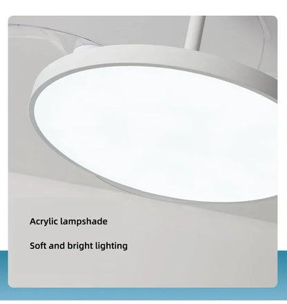 Ceiling Fan With Light Modern Remote Smart Invisible Ceiling Fan Bedroom Lamp