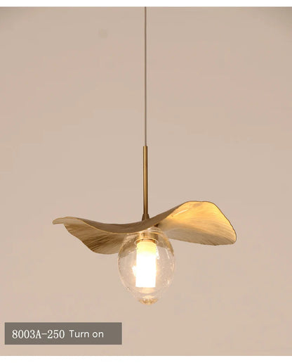 Lotus Leaf pendant light Hammered brass pendant lamp for living room dining room bedroom decoration kitchen light fixtures