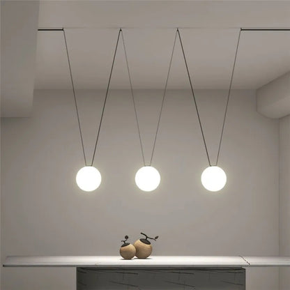 PLUSMINUS LED Belt Pendant lamp Trendy glass ball light